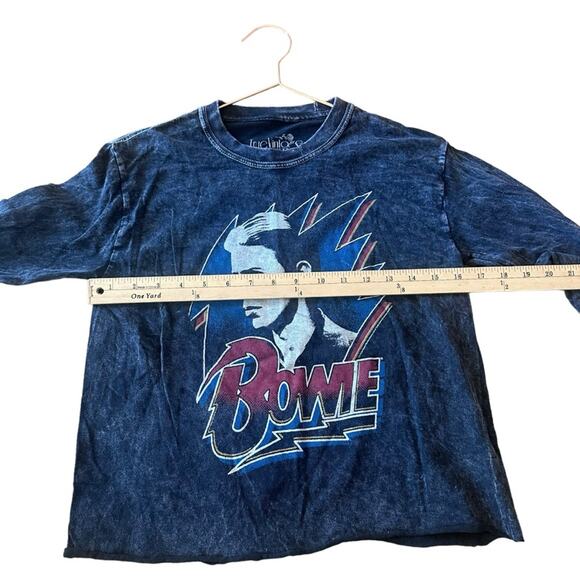 Vintage Bowie Cropped Long Sleeve T-Shirt - Size XS - Picture 3 of 6